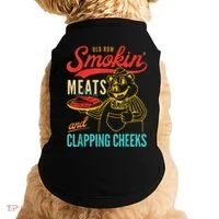 Funny Bbq Meat Groovy Smoking Fun Doggie Tank thumb 0