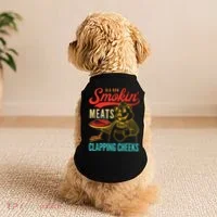 Funny Bbq Meat Groovy Smoking Fun Doggie Tank thumb 2