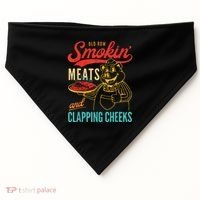 Funny Bbq Meat Groovy Smoking Fun USA-Made Doggie Bandana thumb 0