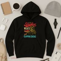Funny Bbq Meat Groovy Smoking Fun Hoodie thumb 3