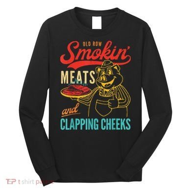 Funny Bbq Meat Groovy Smoking Fun Long Sleeve Shirt