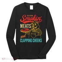 Funny Bbq Meat Groovy Smoking Fun Long Sleeve Shirt thumb 0