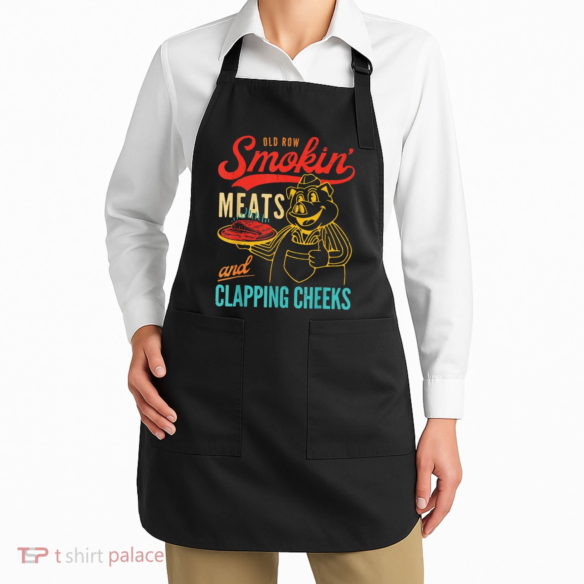 Funny Bbq Meat Groovy Smoking Fun Apron