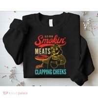 Funny Bbq Meat Groovy Smoking Fun Sweatshirt thumb 2