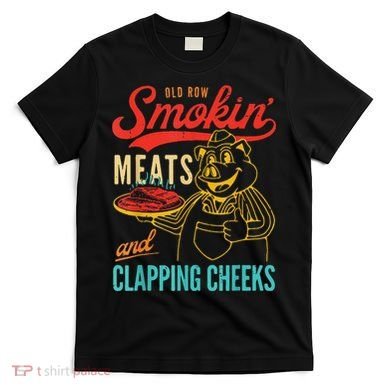 Funny Bbq Meat Groovy Smoking Fun T-Shirt