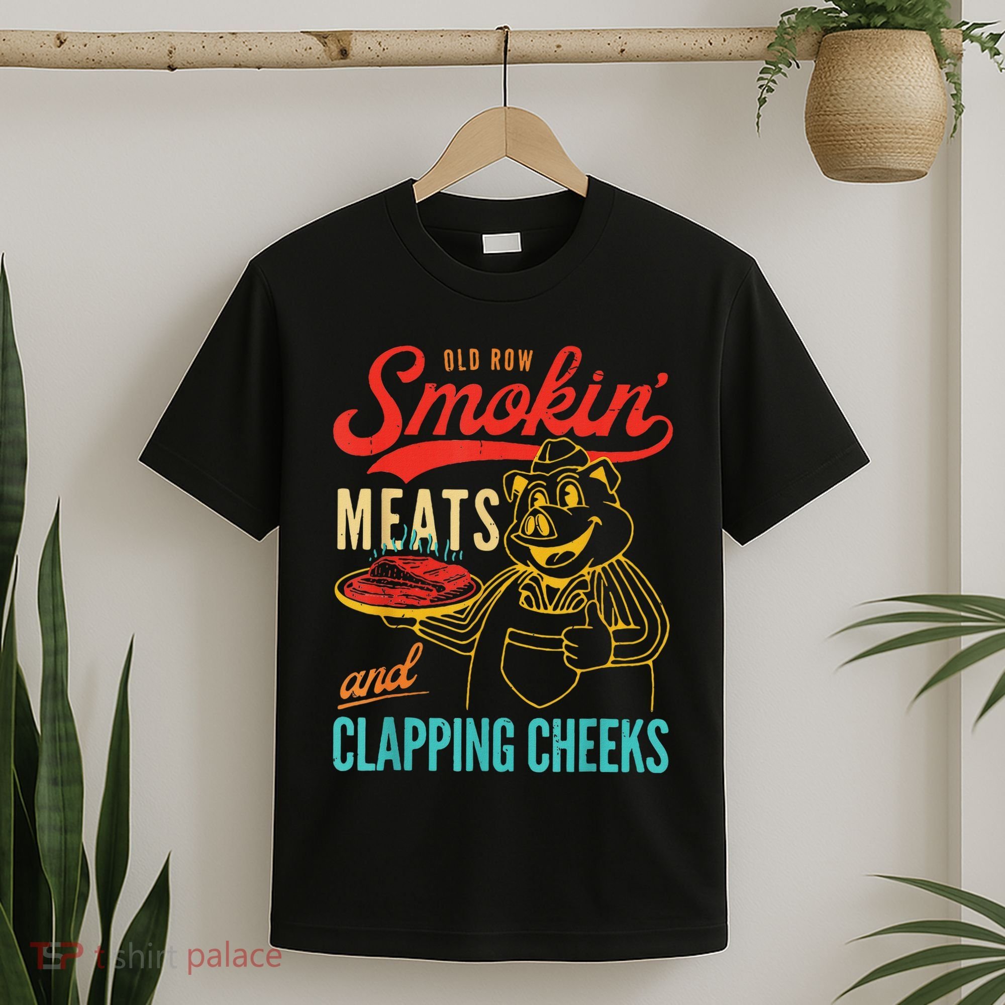 Funny Bbq Meat Groovy Smoking Fun T-Shirt