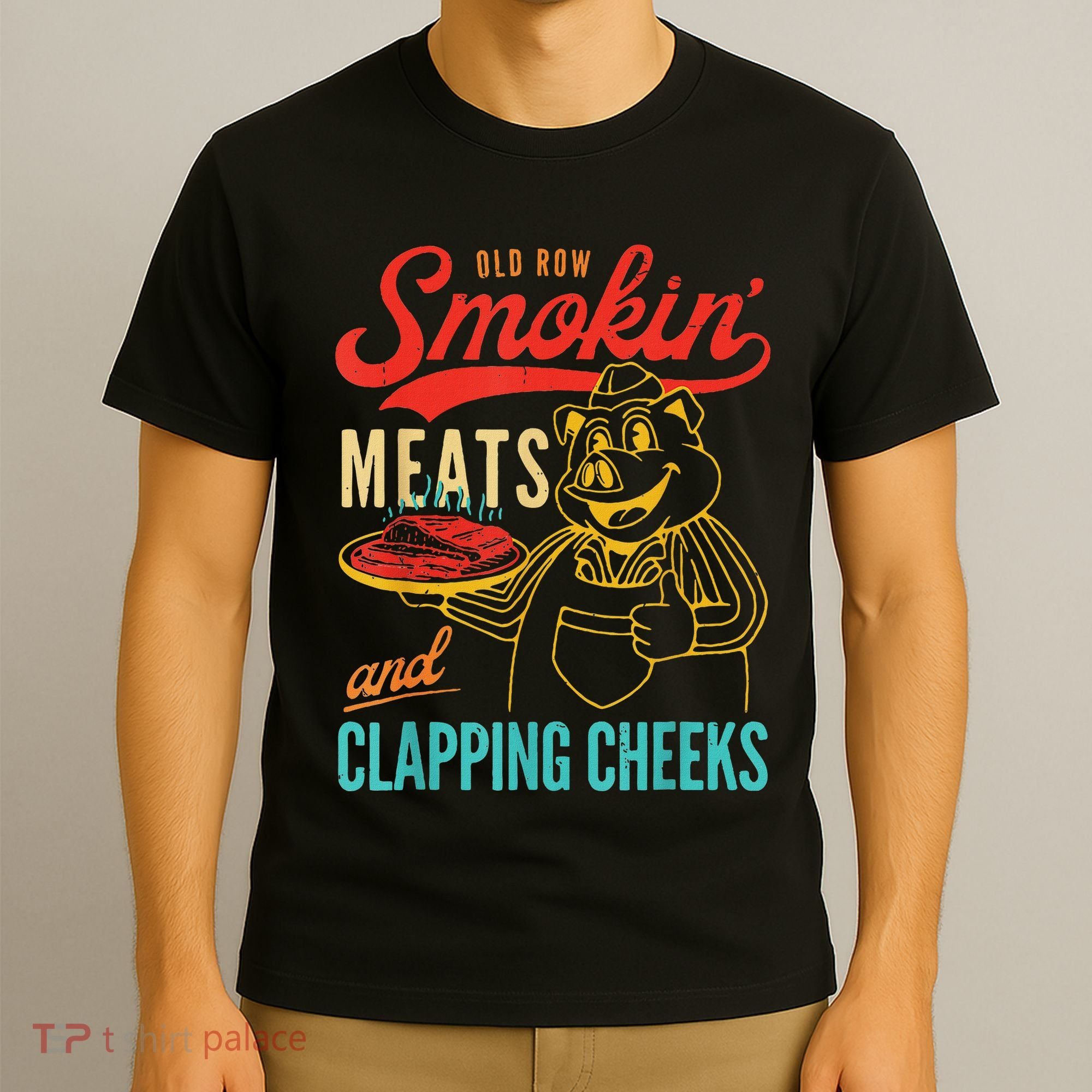 Funny Bbq Meat Groovy Smoking Fun T-Shirt