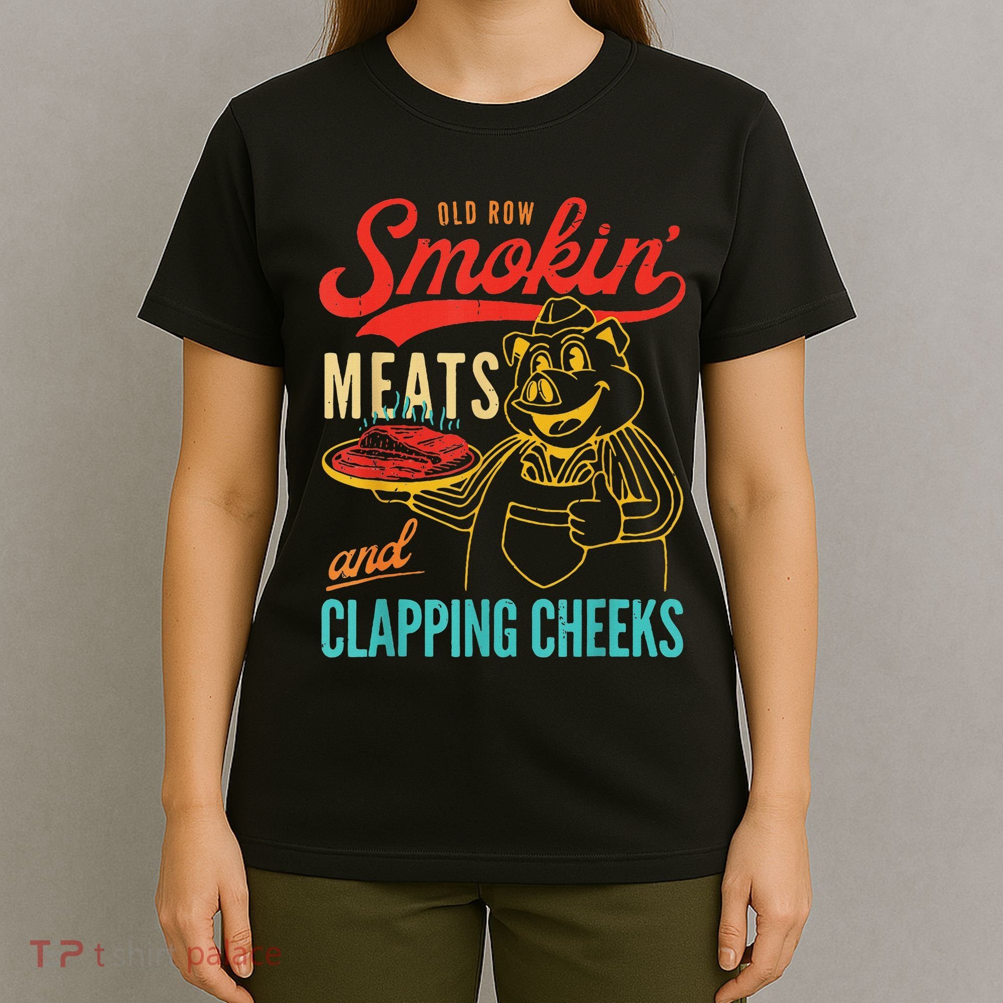 Funny Bbq Meat Groovy Smoking Fun T-Shirt
