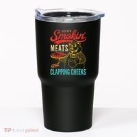 Funny Bbq Meat Groovy Smoking Fun Tumbler thumb 0