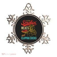 Funny Bbq Meat Groovy Smoking Fun Ornament thumb 0