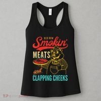 Funny Bbq Meat Groovy Smoking Fun Women's Tank Top thumb 3