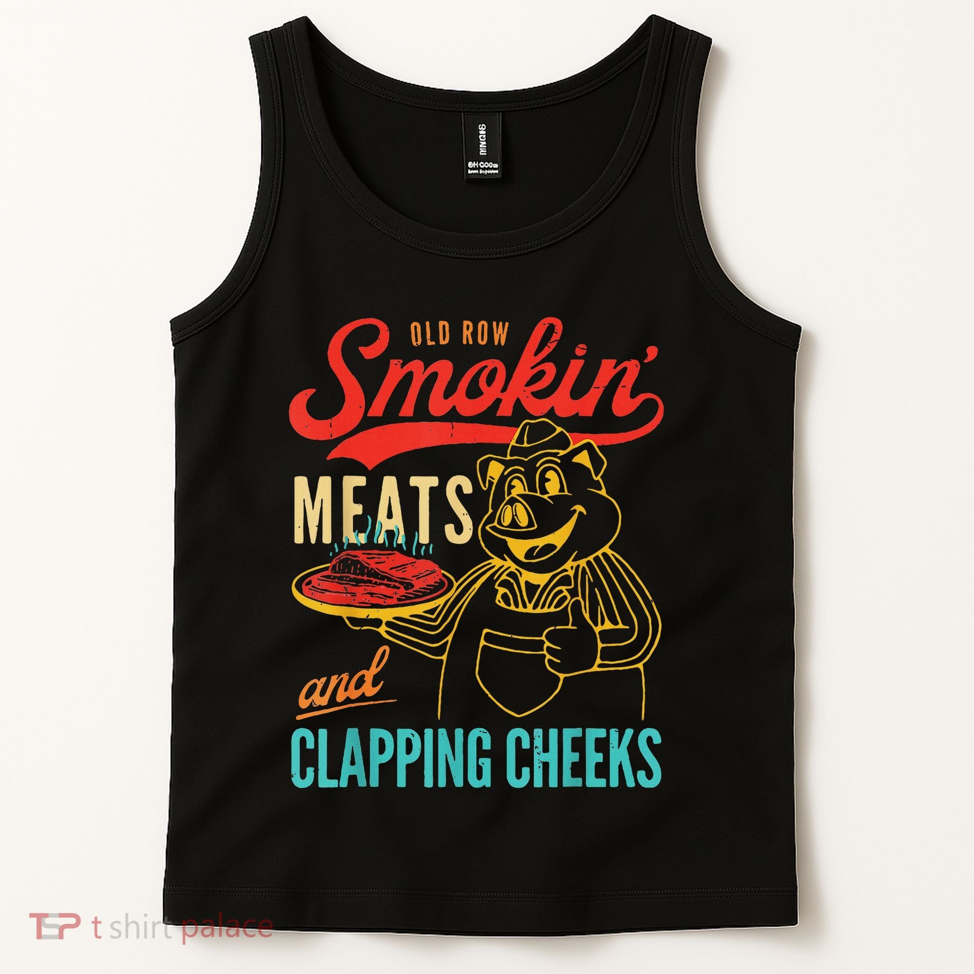 Funny Bbq Meat Groovy Smoking Fun Tank Top