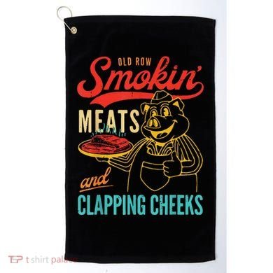 Funny Bbq Meat Groovy Smoking Fun Golf Towel