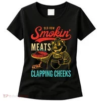 Funny Bbq Meat Groovy Smoking Fun Women's T-Shirt thumb 0