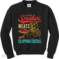 Funny Bbq Meat Groovy Smoking Fun Kids Sweatshirt thumb 0