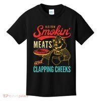 Funny Bbq Meat Groovy Smoking Fun Kids T-Shirt thumb 0