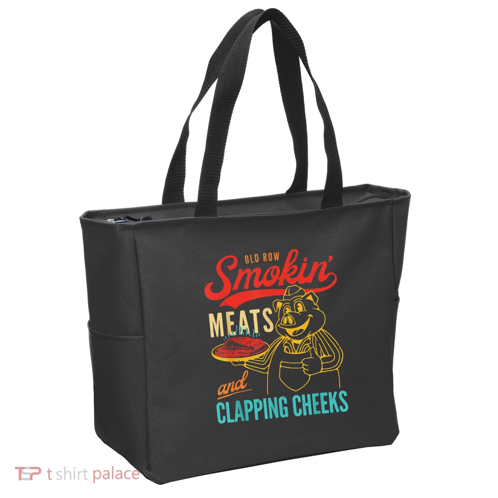 Funny Bbq Meat Groovy Smoking Fun Tote Bag