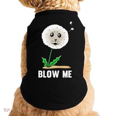 Funny Blow Me Seal Face Dandelion Meme Doggie Tank