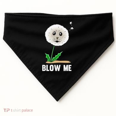 Funny Blow Me Seal Face Dandelion Meme USA-Made Doggie Bandana