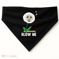 Funny Blow Me Seal Face Dandelion Meme USA-Made Doggie Bandana thumb 0