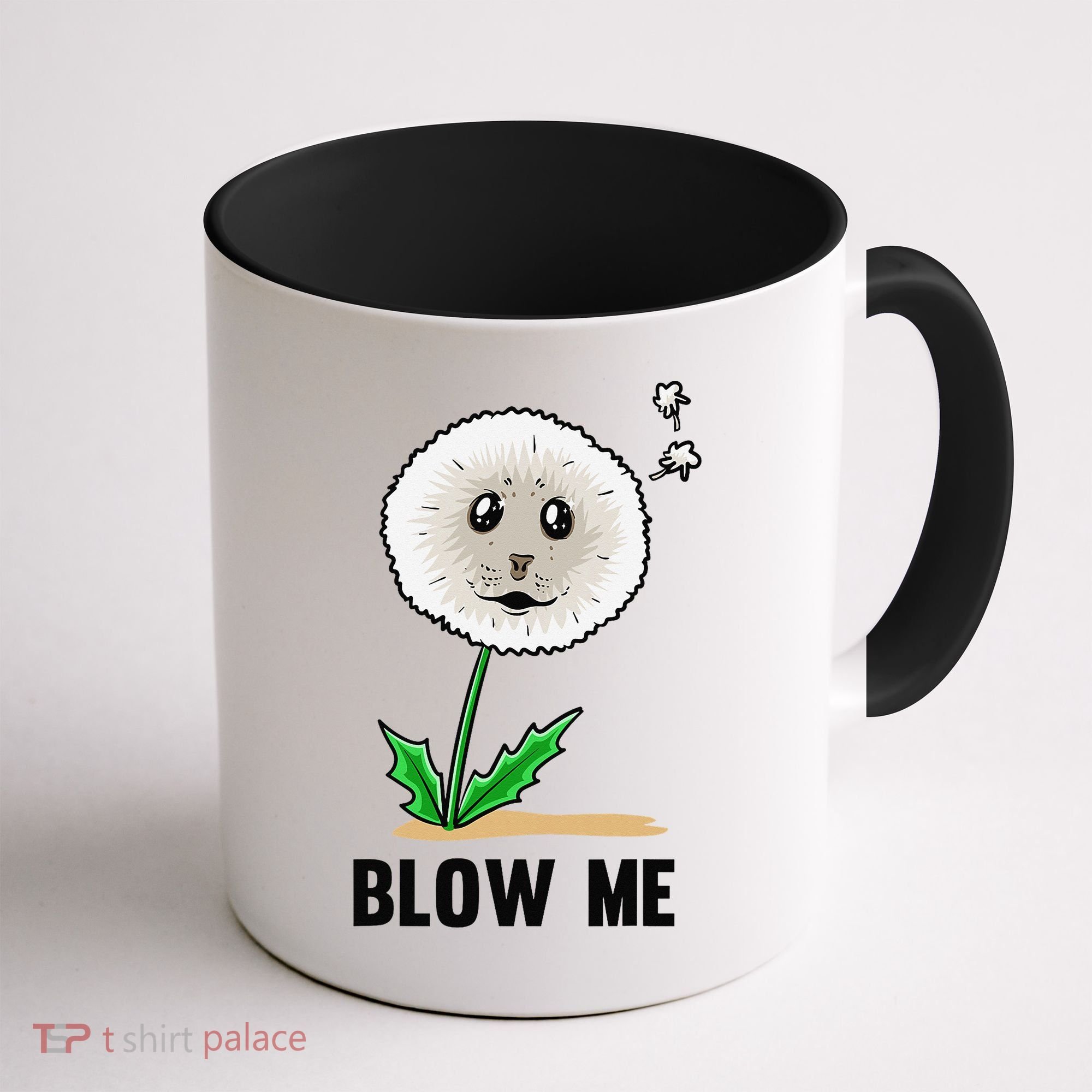 Funny Blow Me Seal Face Dandelion Meme Coffee Mug
