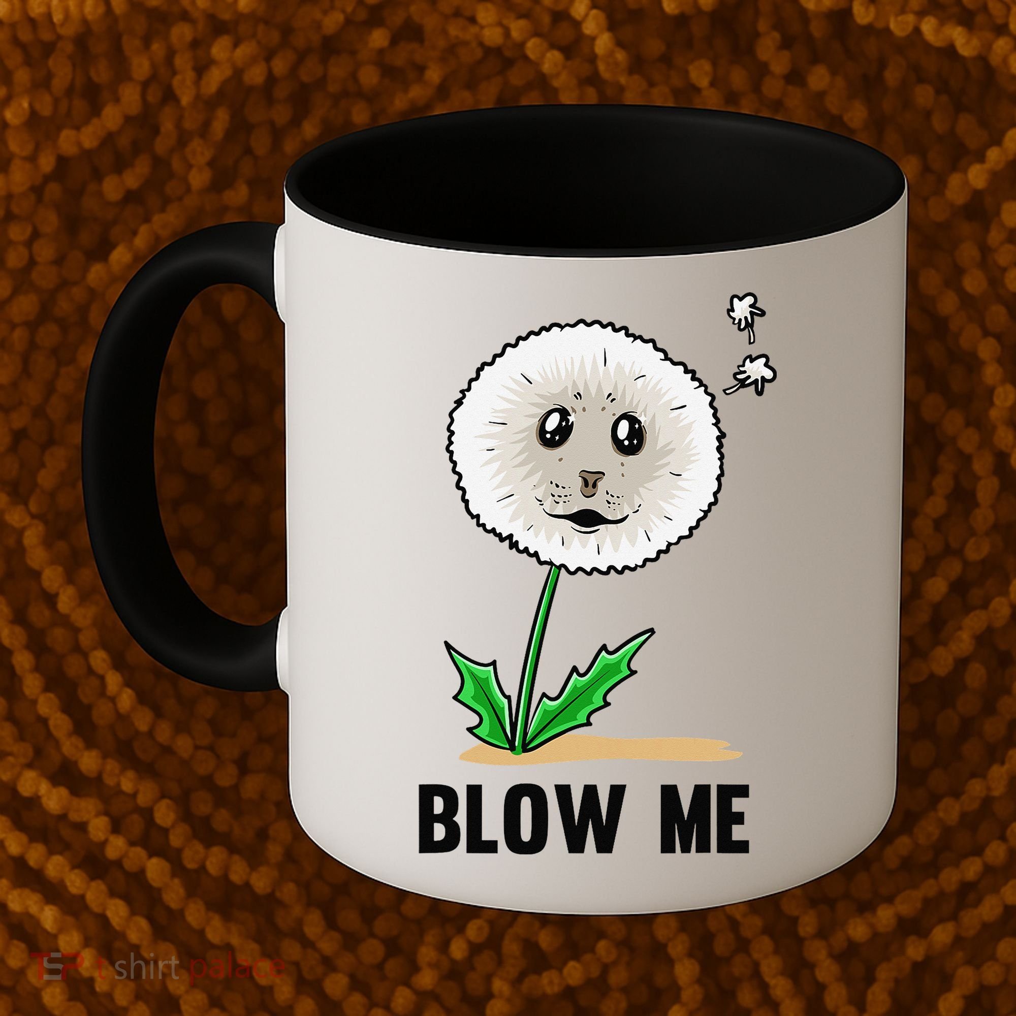 Funny Blow Me Seal Face Dandelion Meme Coffee Mug