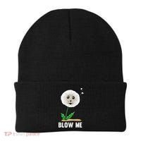 Funny Blow Me Seal Face Dandelion Meme Beanie thumb 0