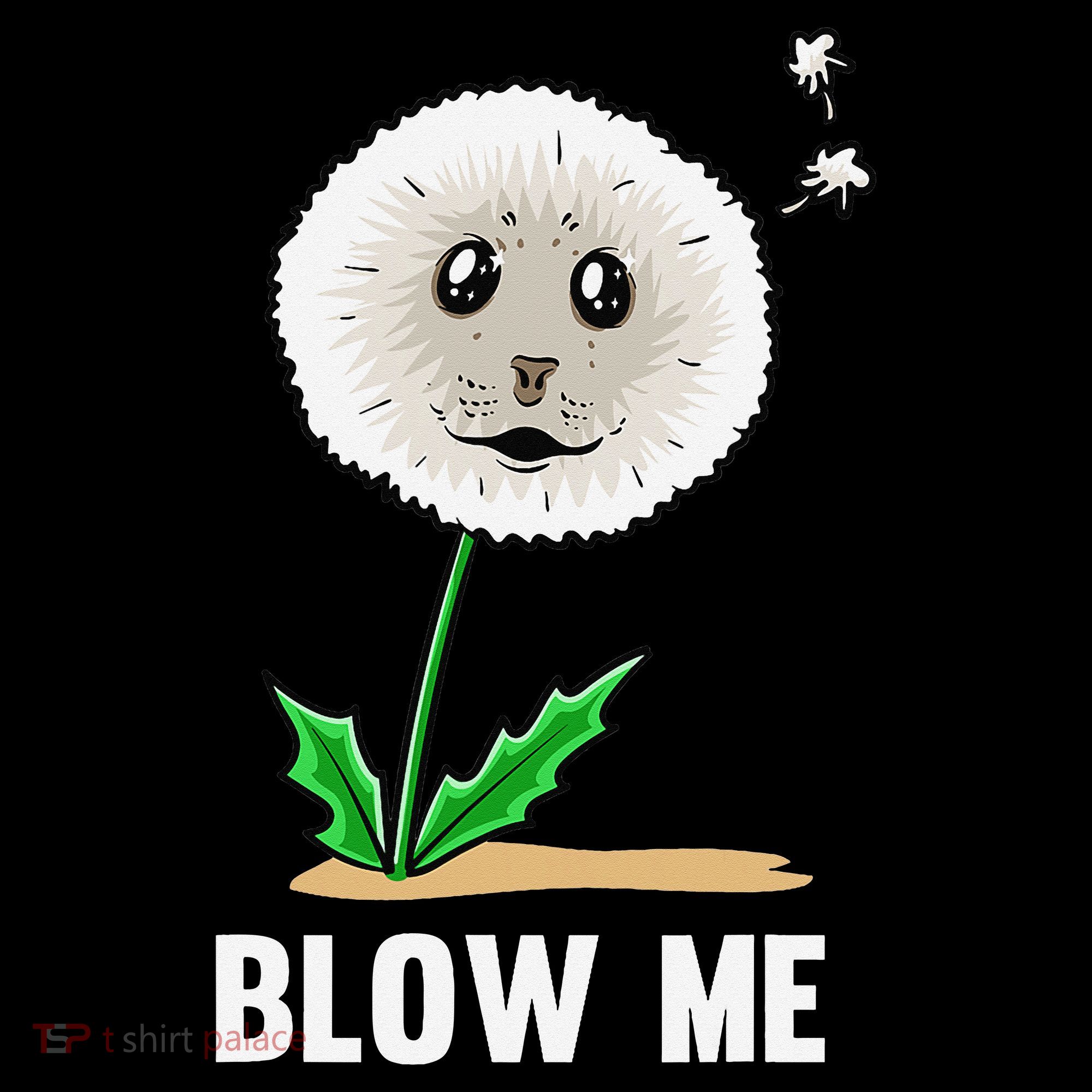 Funny Blow Me Seal Face Dandelion Meme Women's Hoodie