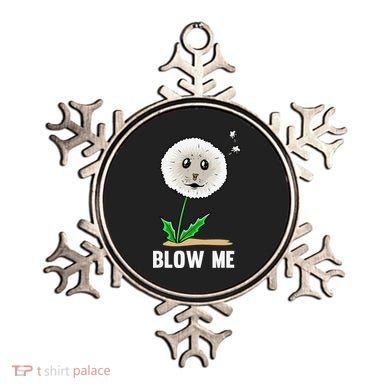 Funny Blow Me Seal Face Dandelion Meme Ornament