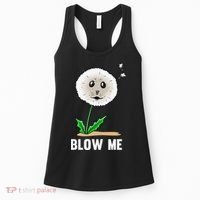 Funny Blow Me Seal Face Dandelion Meme Women's Tank Top thumb 0