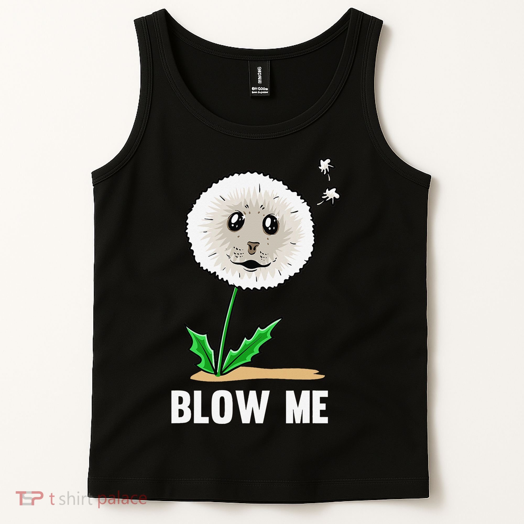 Funny Blow Me Seal Face Dandelion Meme Tank Top