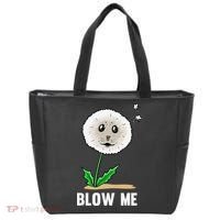 Funny Blow Me Seal Face Dandelion Meme Tote Bag thumb 0