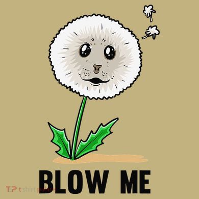 Funny Blow Me Seal Face Dandelion Meme Hoodie