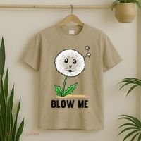 Funny Blow Me Seal Face Dandelion Meme T-Shirt thumb 2