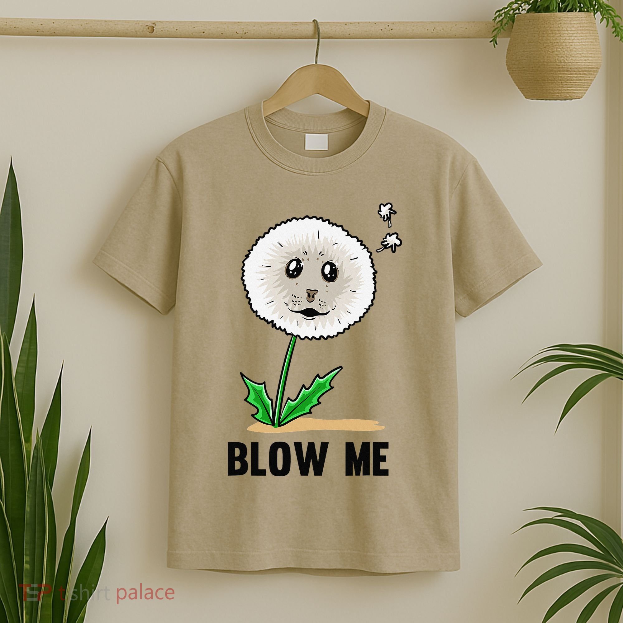 Funny Blow Me Seal Face Dandelion Meme T-Shirt