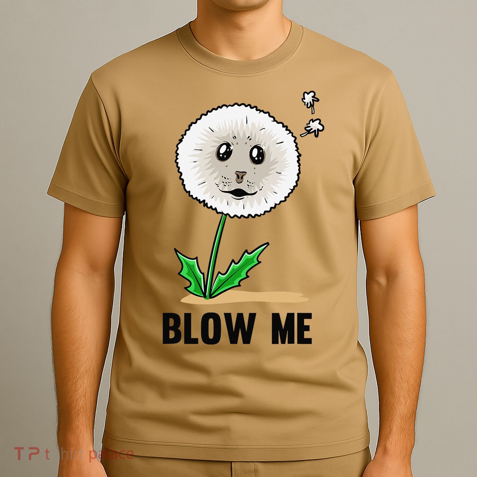 Funny Blow Me Seal Face Dandelion Meme T-Shirt