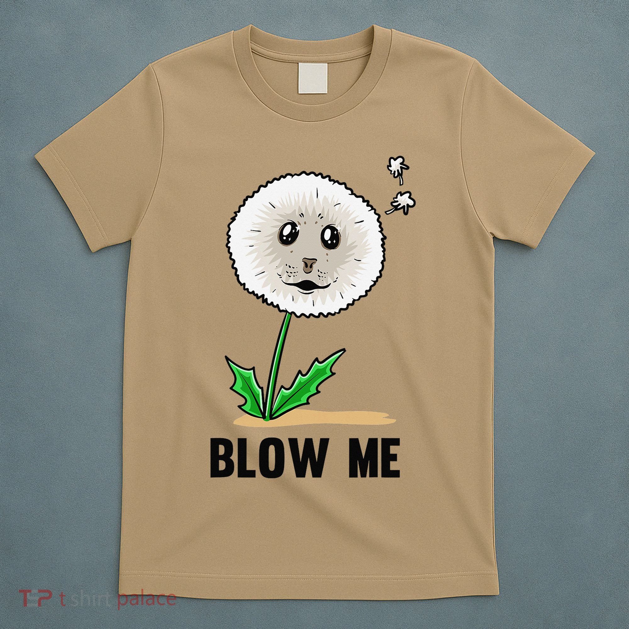 Funny Blow Me Seal Face Dandelion Meme T-Shirt