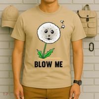 Funny Blow Me Seal Face Dandelion Meme T-Shirt thumb 6
