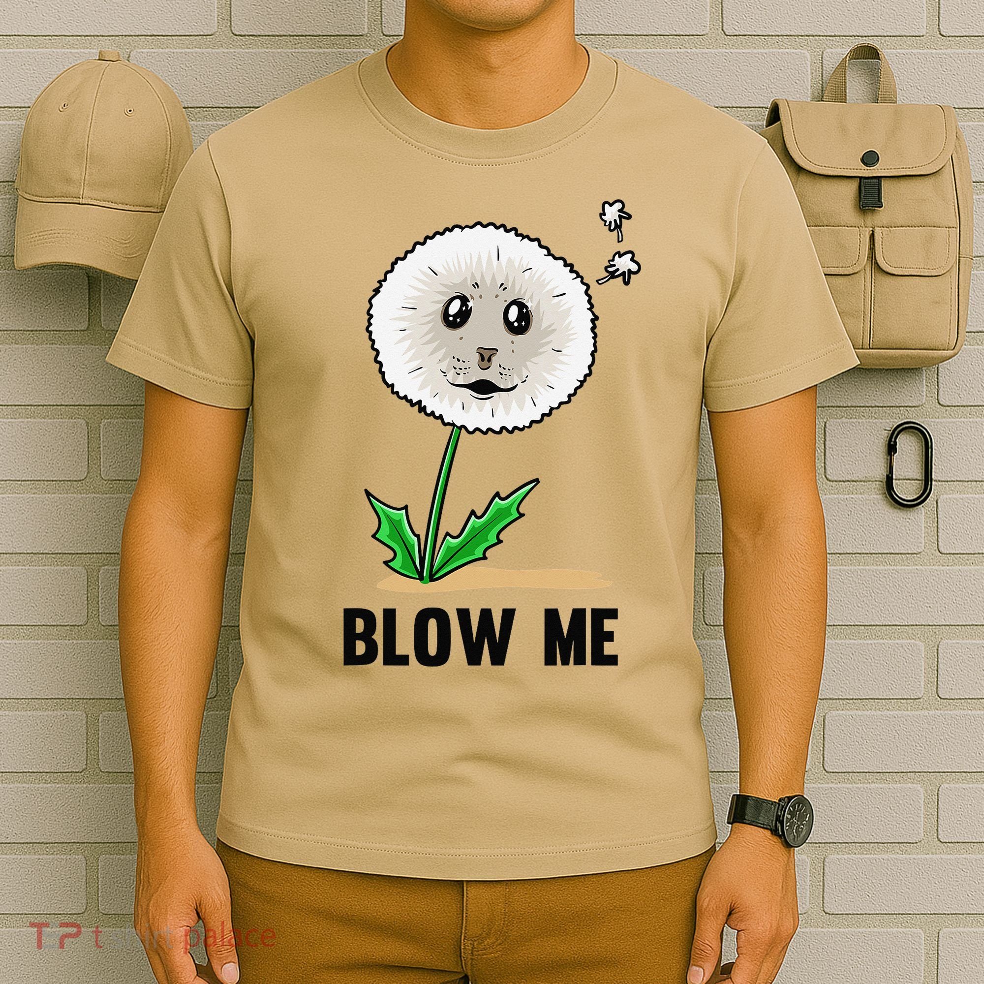 Funny Blow Me Seal Face Dandelion Meme T-Shirt