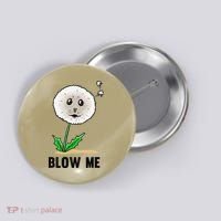 Funny Blow Me Seal Face Dandelion Meme Button thumb 0