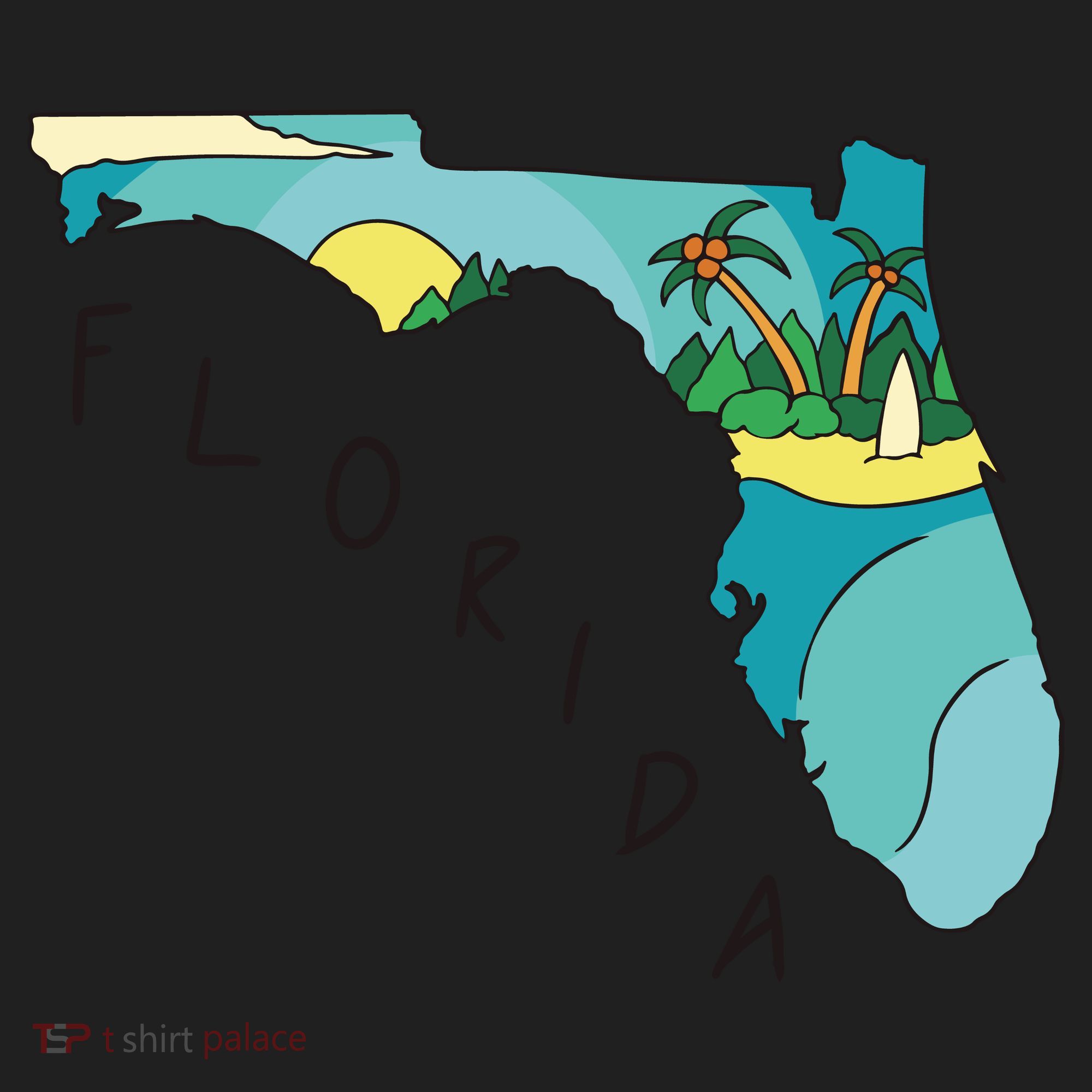 Florida Beach Map Women's Sweatshirt