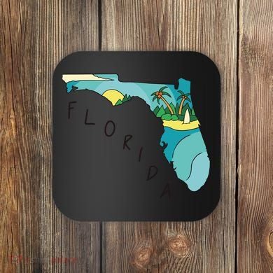 Florida Beach Map Coaster