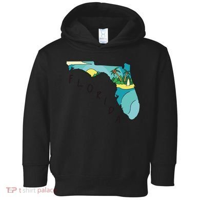 Florida Beach Map Toddler Hoodie