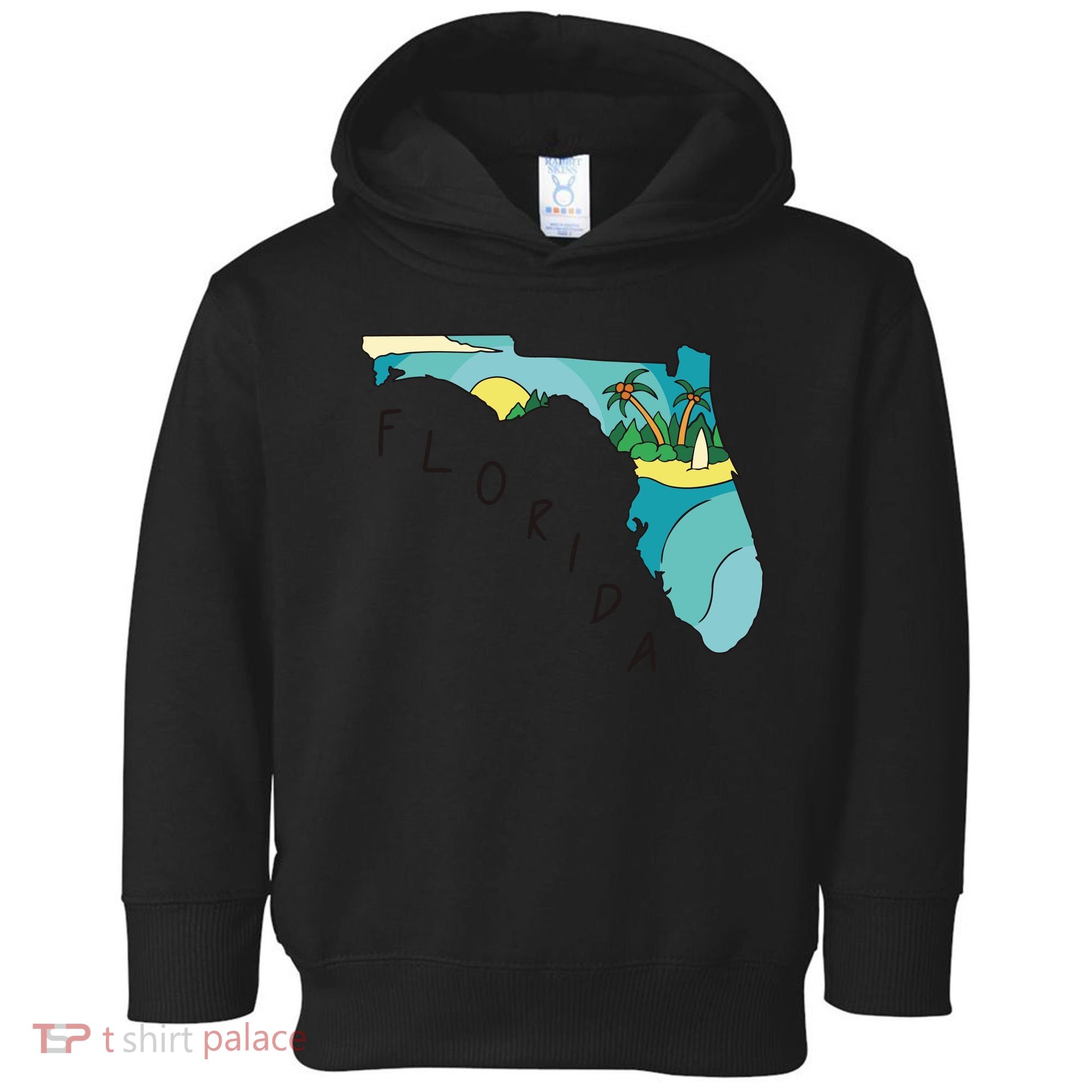 Florida Beach Map Toddler Hoodie