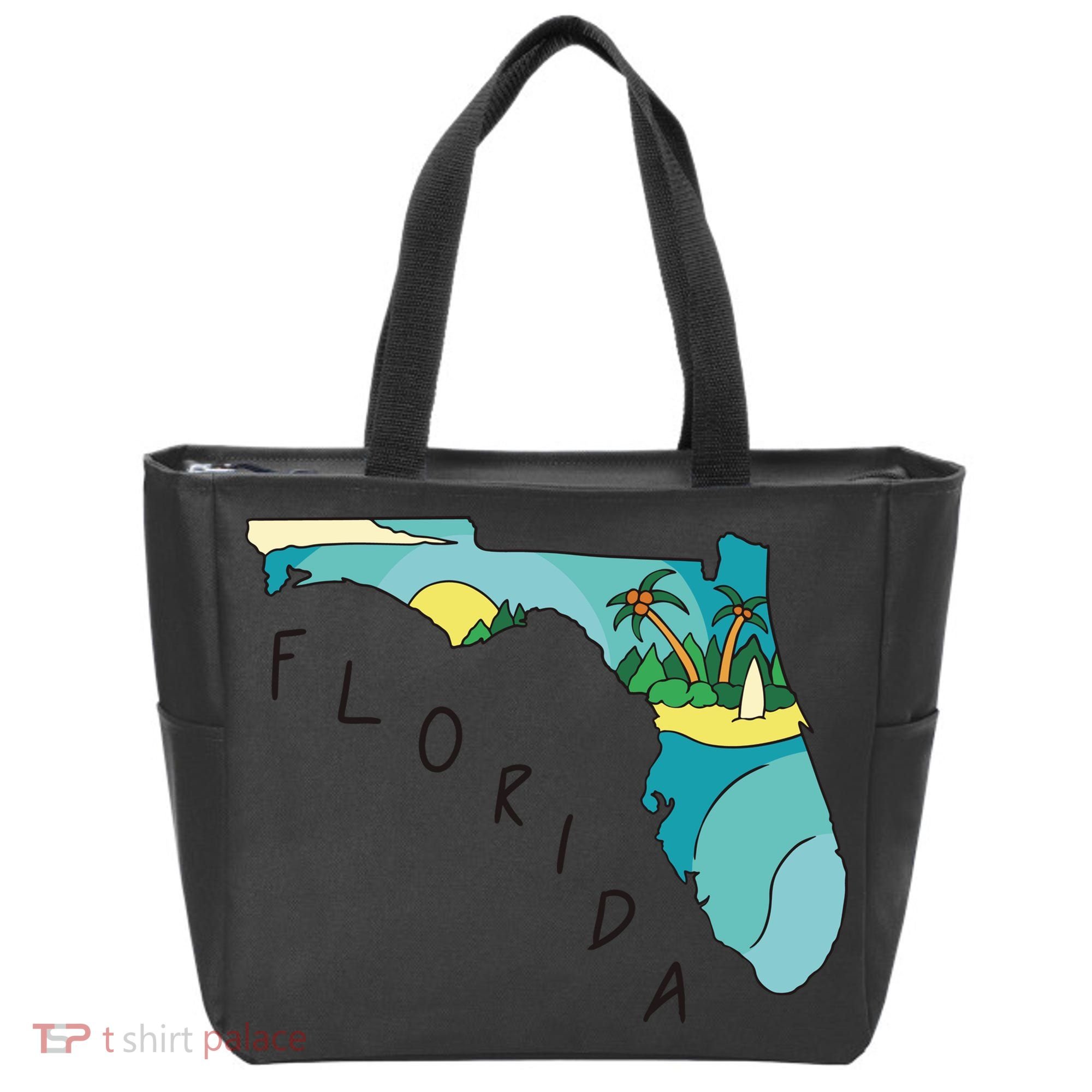 Florida Beach Map Tote Bag