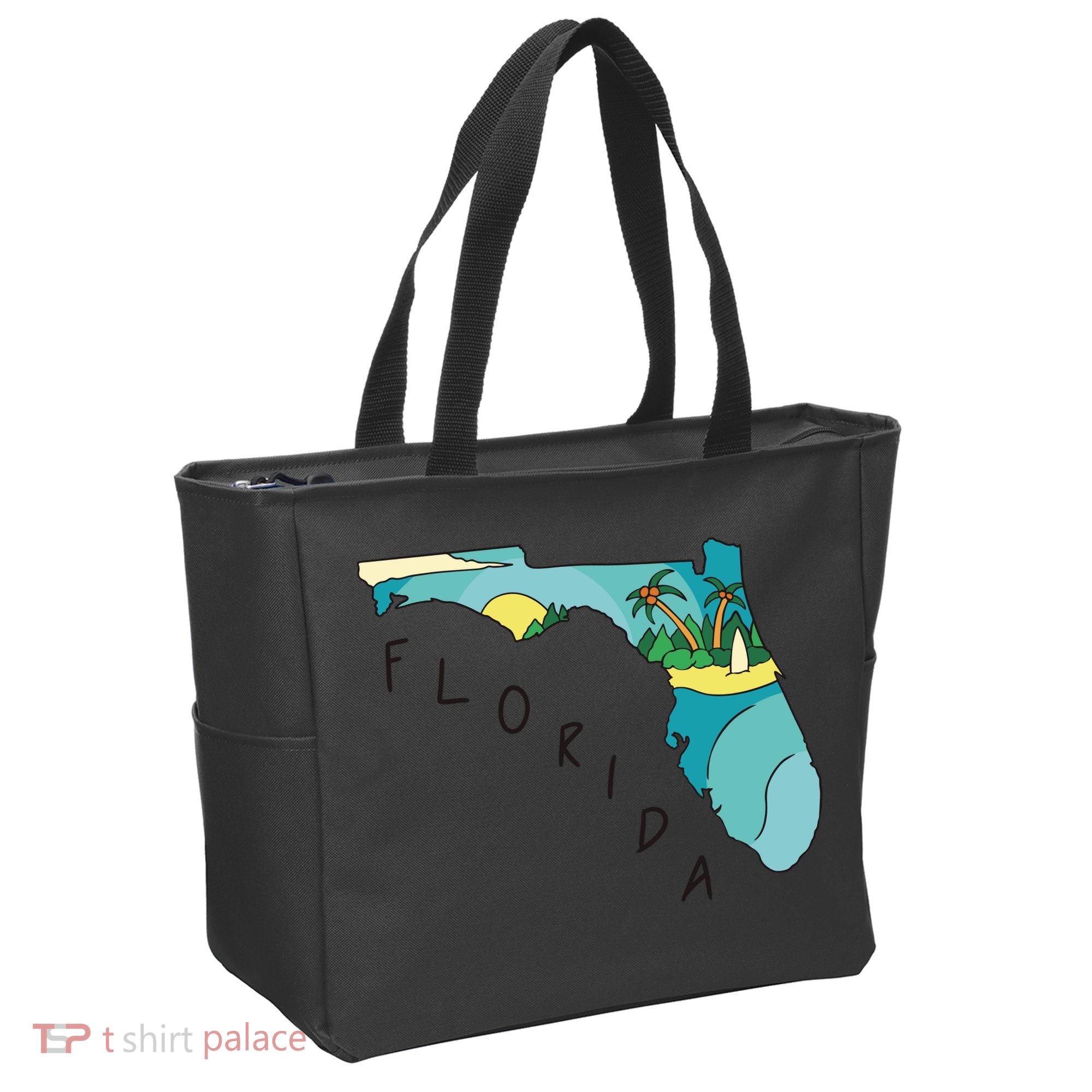 Florida Beach Map Tote Bag