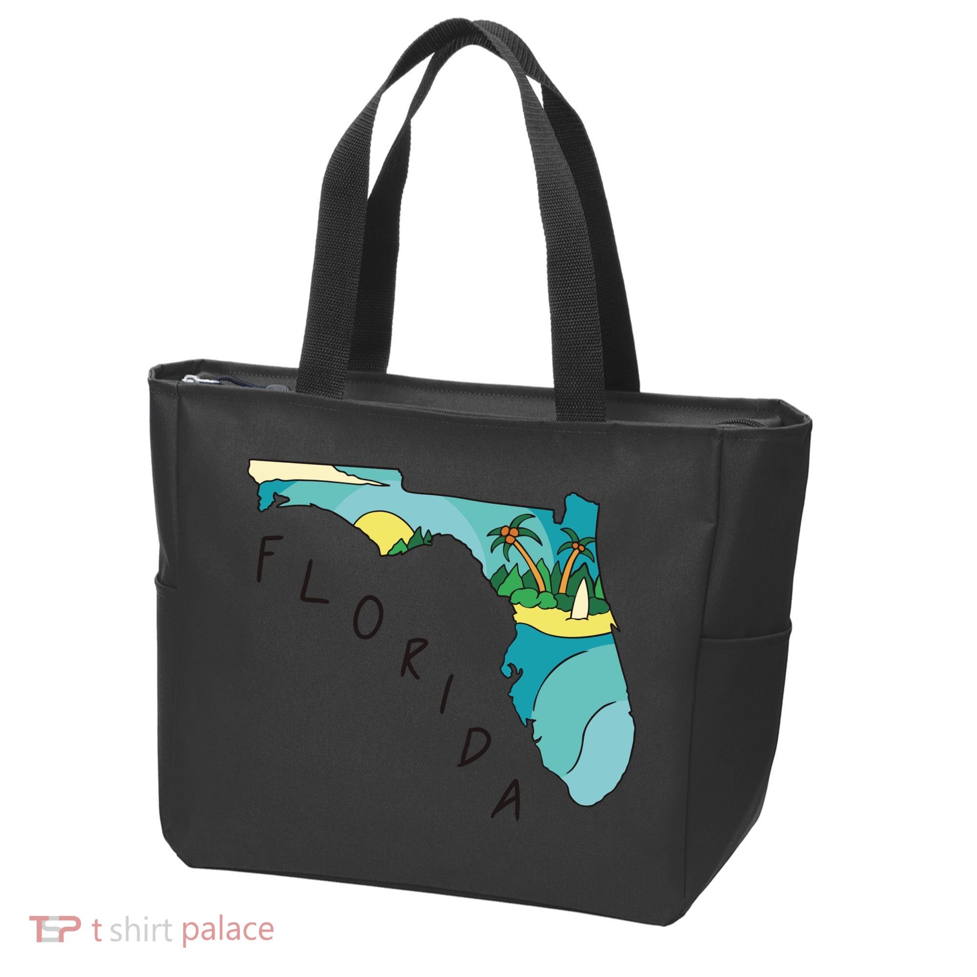 Florida Beach Map Tote Bag