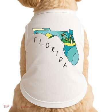 Florida Beach Map Doggie Tank