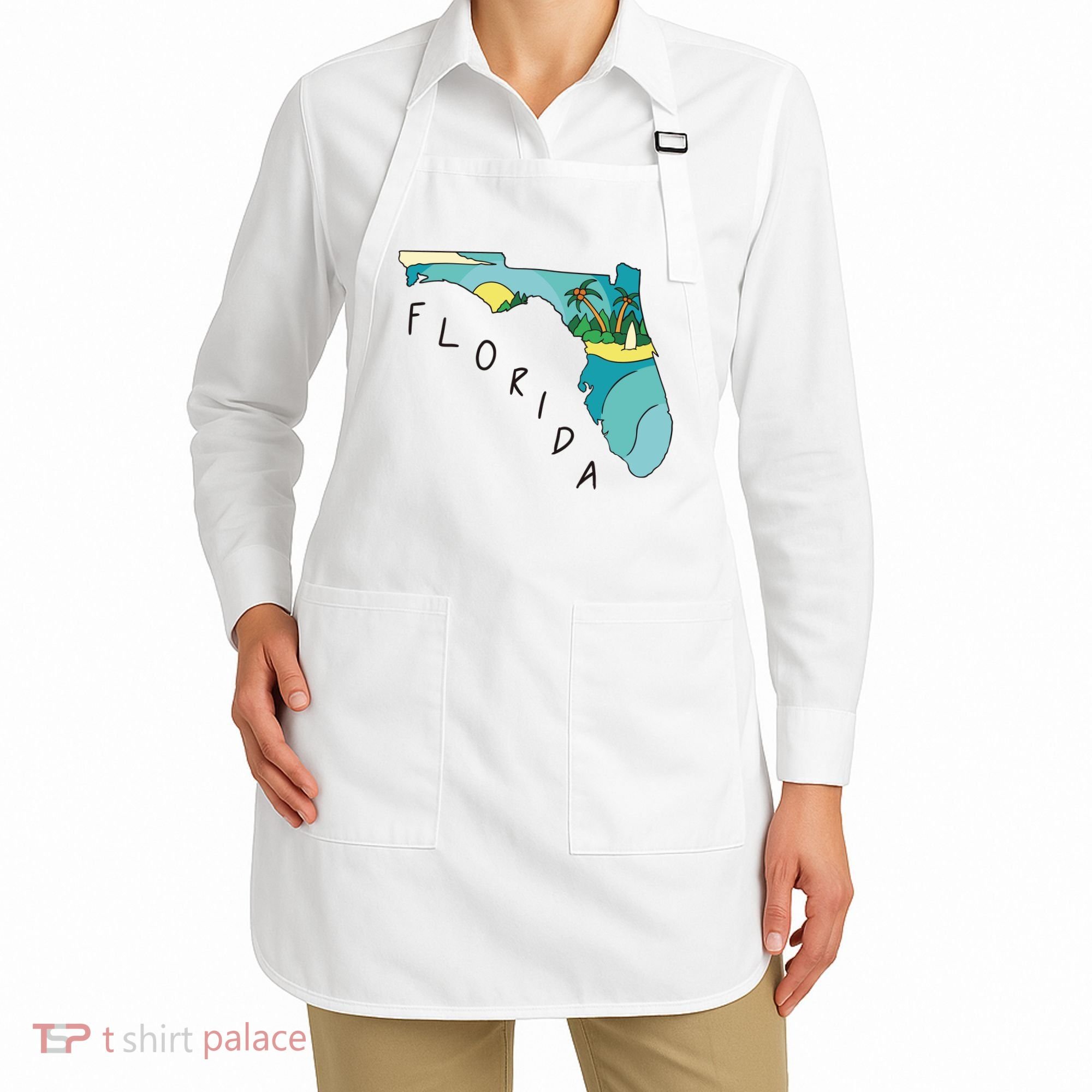 Florida Beach Map Apron