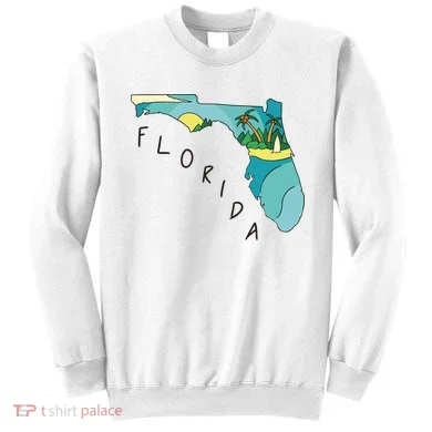 Florida Beach Map Sweatshirt